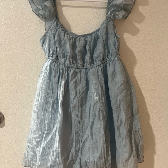 Urban Outfitters Sky Blue Textured Mini Dress - Picture 1 of 4